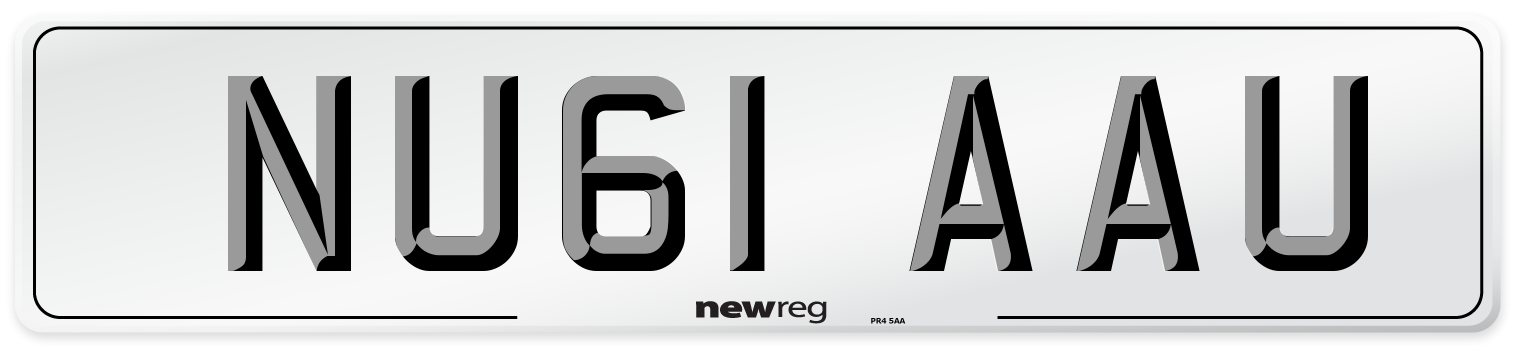 NU61 AAU Number Plate from New Reg